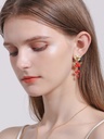 Fireworks Pearl Star Beads Tassel Enamel Earrings
