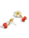 Medusa and Stone Enamel Stud Earrings