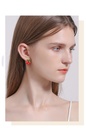 Flower Ladybug And Stone Enamel Earrings