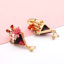 Dinosaur 925 Silver Needle Enamel Earrings Jewelry Stud Earrings
