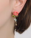 Ladybug Tassel Enamel Stud Earrings