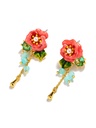 Ladybug Tassel Enamel Stud Earrings