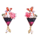 Dinosaur 925 Silver Needle Enamel Earrings Jewelry Stud Earrings