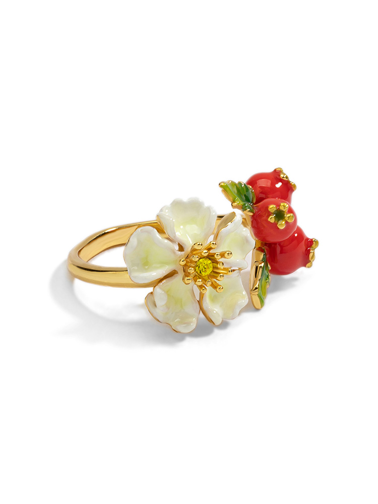 Black And Red Raspberry Enamel Bracelet