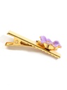 Purple Peony Flower Enamel Hair Pin