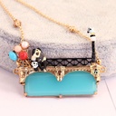 Dog Puppy Cat Kitten Gem Gold Plated Jewelry Enamel Bracelet