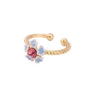 White Swan Enamel Adjustable Ring Set