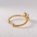 White Swan Enamel Adjustable Ring Set