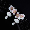 Cute Panda With Bamboo And Flower Enamel Stud Earrings
