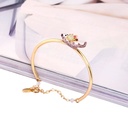 Dog Triangle Crystal 925 Sliver Enamel Earrings Jewelry Stud Clip Earrings