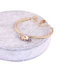 Enamel Cute Cat Gemstone Flower Bracelet