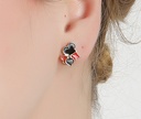 Hawthorn And Flower Crystal Enamel Adjustable Ring