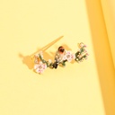 Eiffel Tower Enamel Jewelry Stud Clip Earrings