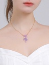 Bird Flower Branch And Bead Crystal Enamel Dangle Stud Earrings