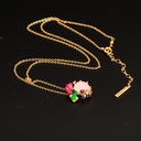 Enamel Crystal Glaze Flower White And Delicate Jewel Necklace Clavicle Chain