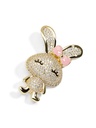 Pansy Red Blue Flower And Crystal Enamel Adjustable Ring