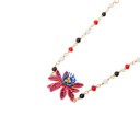 Enamel Cute Cat Gemstone Flower Bracelet