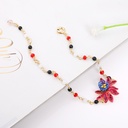 Enamel Cute Cat Gemstone Flower Bracelet
