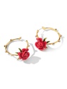 Daisy Flower Butterfly With Crystal And Natural Freshwater Pearl Enamel Adjustable Ring