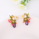Enamel Cute Cat Gemstone Flower Bracelet