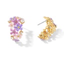 Daisy Flower Butterfly With Crystal And Natural Freshwater Pearl Enamel Adjustable Ring
