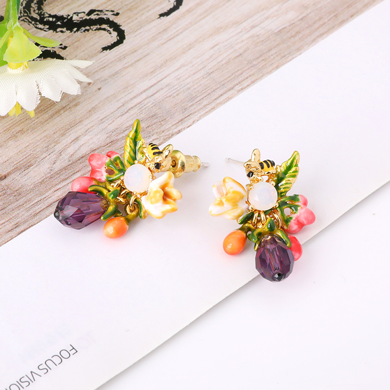 Enamel Animal Ring For Women Parrot Set Jewel Hatch Can Adjust Cooper Prong Stone Ring Mixed Batch Maple Leaves