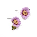 Enamel Flower Earrings Jewelry Stud Earrings