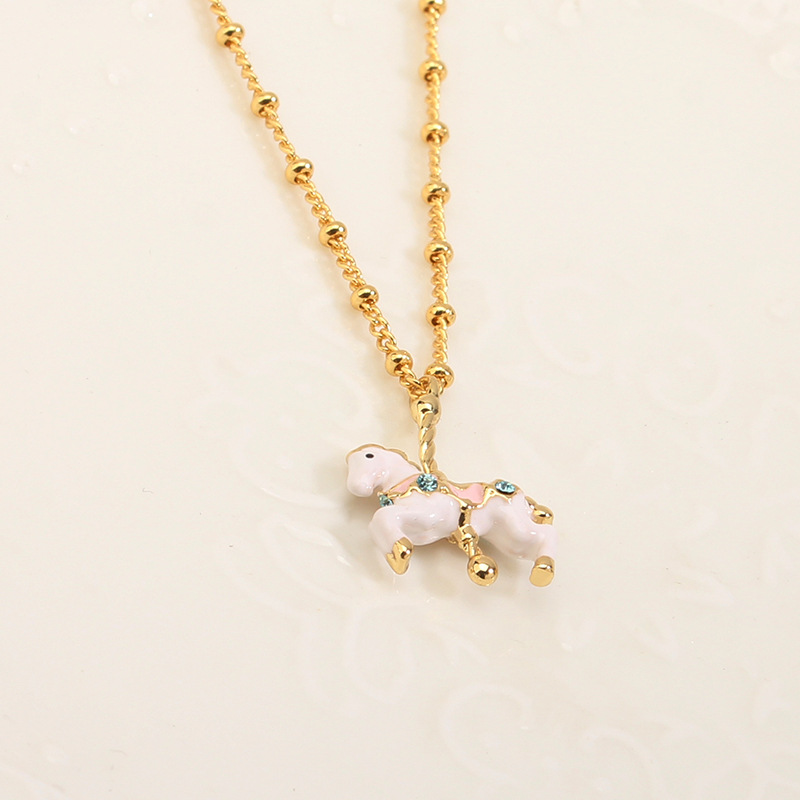 Daisy White Flower And Ladybug Enamel Adjustable Ring