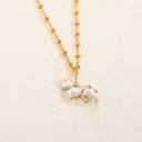 Daisy White Flower And Ladybug Enamel Adjustable Ring