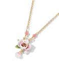 Daisy White Flower And Ladybug Enamel Stud Dangle Earrings