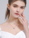 Daisy White Flower And Ladybug Enamel Stud Dangle Earrings
