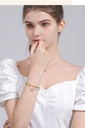 Daisy White Flower And Ladybug Enamel Thin Bracelet