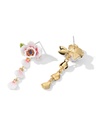 Dragonfly With Crystal Pearl And Flower Enamel Brooch