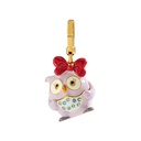 Pink Blue Owl Couple Enamel Necklace Key Pendant With Chains Jewelry Gift