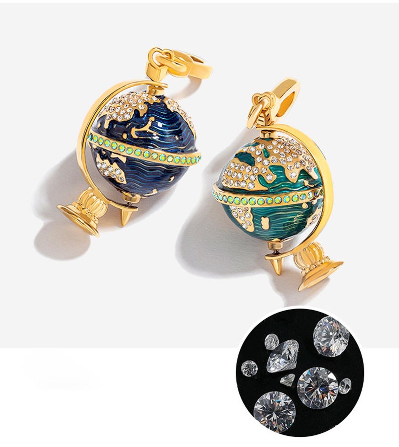 Pink Bud Blue Branch Life Tree Enamel Dangle Stud Earrings Jewelry Gift