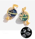 Pink Bud Blue Branch Life Tree Enamel Dangle Stud Earrings Jewelry Gift