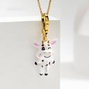 Cute Puppy Dog Animal And Crystal Asymmetrical Enamel Earrings Jewelry Gift