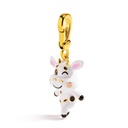 Cute Puppy Dog Animal And Crystal Asymmetrical Enamel Earrings Jewelry Gift