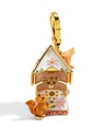 Squirrel Flower House Enamel Necklace Key Pendant With Chains