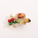 Zircon Rabbit With Enameled Pink Bow Enchanted Encounter Brooch