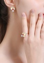 Red Rose Flower Enamel Adjustable Ring Jewelry Gift