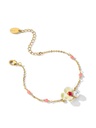 Red Rose Flower Branch With Pearl Enamel Collar Necklace Jewelry Gift