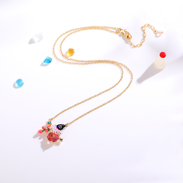 Enamel Flower Earrings Jewelry Stud Earrings
