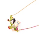 Enamel Flower Gem Enamel Earrings Jewelry Stud Clip Earrings