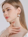 Panda Bamboo And Flower C Shape Enamel Stud Earrings Jewelry Gift