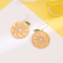 Sloth Green Leaf Pink Flower C Shape Enamel Hoop Earrings Jewelry Gift