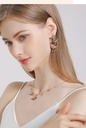 Black Bow And Crystal Enamel Stud Earrings Jewelry Gift