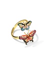 Colorful Butterfly Enamel Adjustable Ring Jewelry Gift