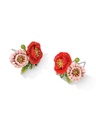 Cat Kitty Kitten Red Heart Enamel Dangle Earrings Jewelry Gift