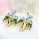 Latern Shape Enamel Dangle Earrings Jewelry Gift